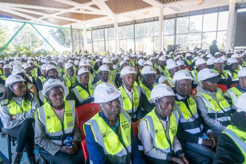 File image of Affordable Housing Interns at State House Nairobi.